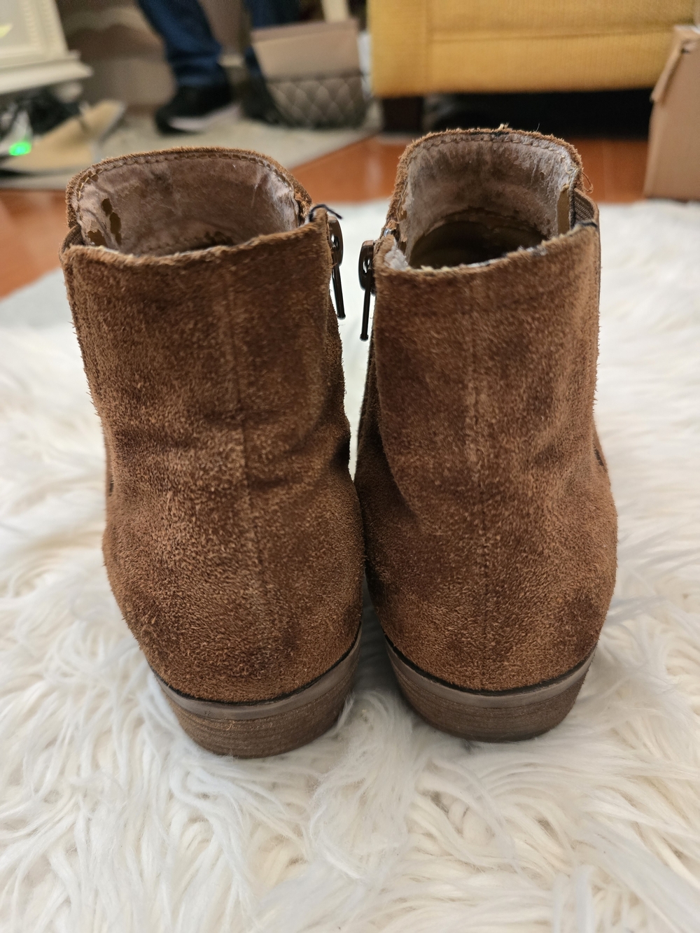 Kensie Brown Suede Chelsea Ankle Booties - Picture 5 of 6